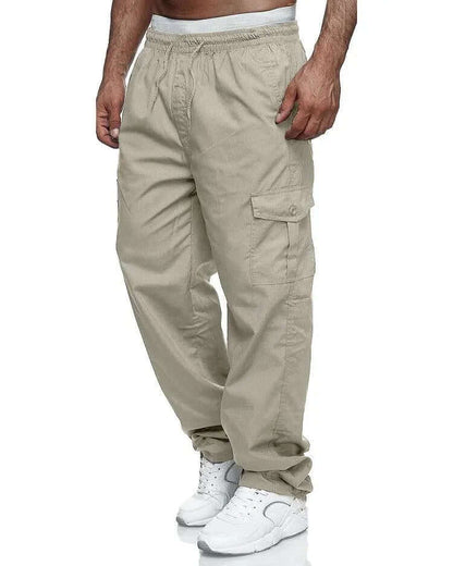 Pantalon Ample Élastique Homme, multi-poches