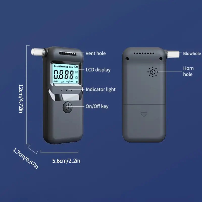 AlcoZen™ – Éthylotest Électronique Portable à Affichage LCD Précis
