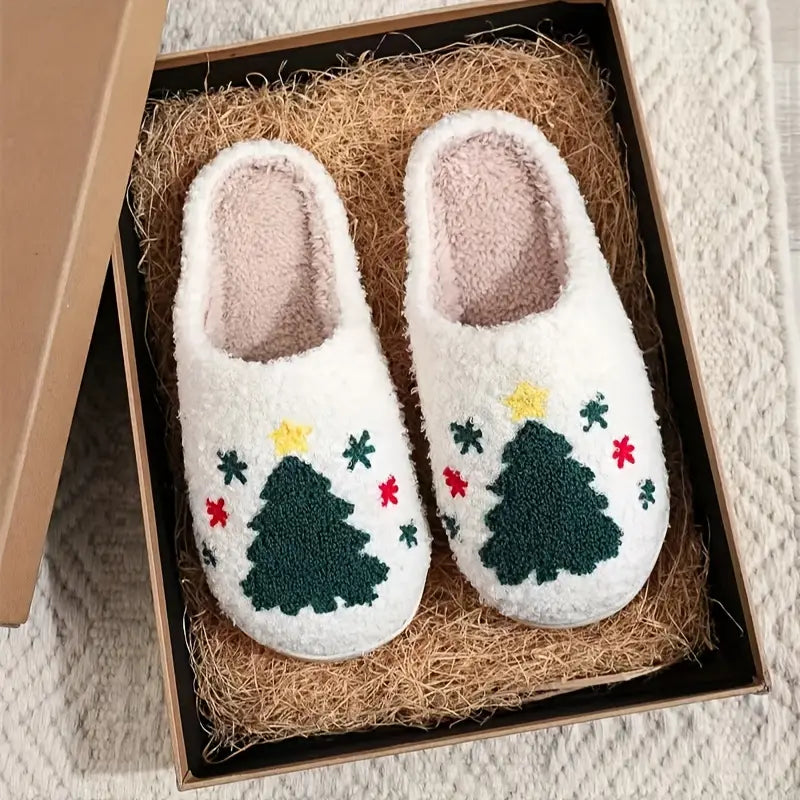 FluffSteps™ - Chaussons en peluche douillets pour un confort chaleureux en hiver