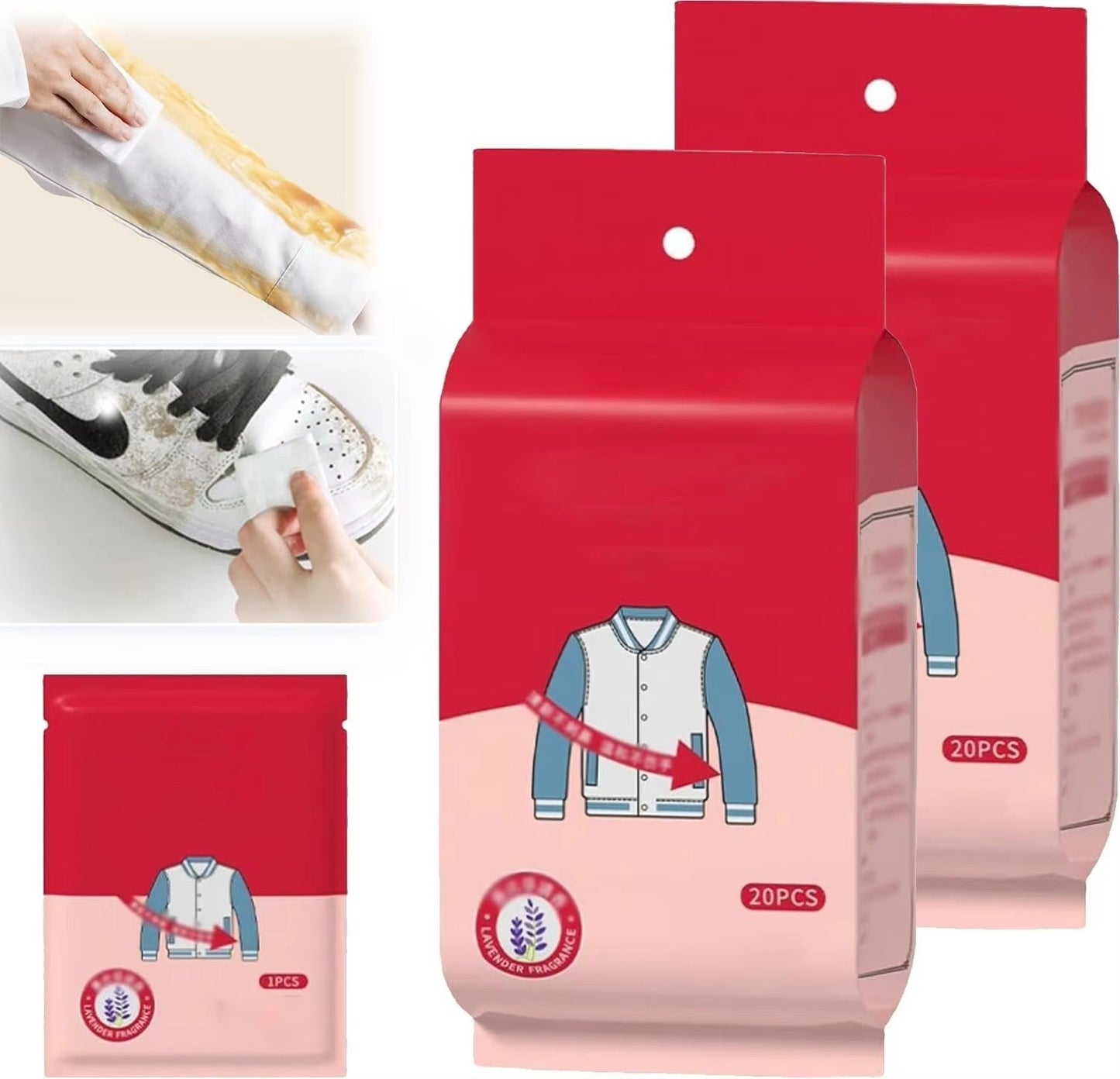 Lingettes Détachantes Instantanées pour Vêtements