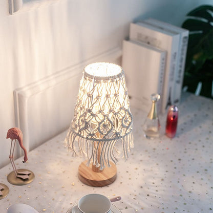 Lampe Décorative en Forme de Cône avec Base Céramique Élégante