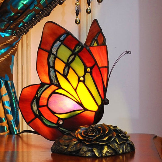 Lampe de Table en Céramique Fleurie Décorative