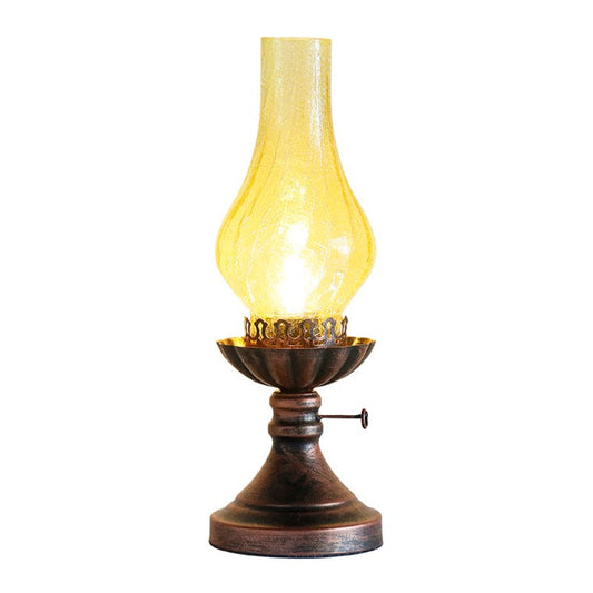 Lampe de Table Vintage avec Abat-jour en Verre Décoratif
