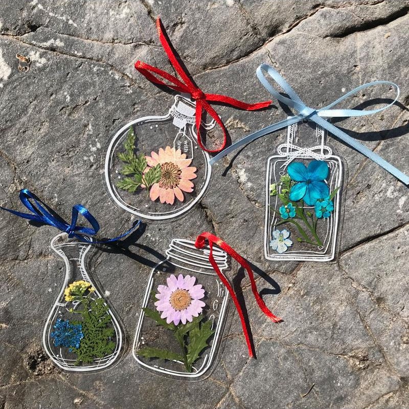 FloraMark - Marque-Page Artisanal en Fleurs Séchées Pressées