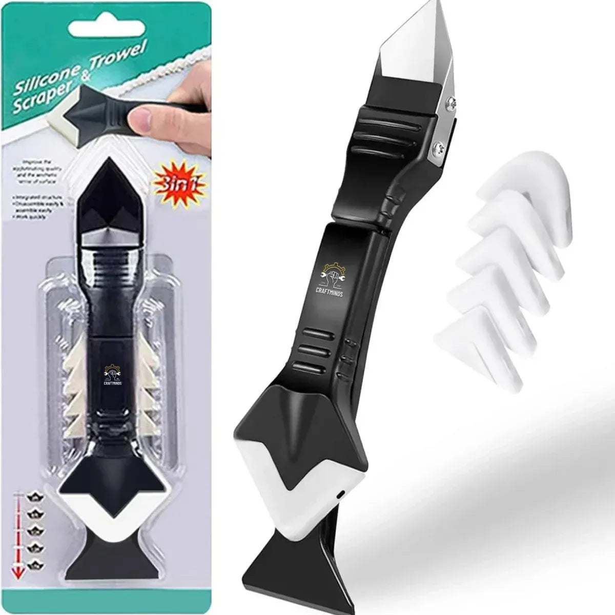 SealEase™ - Outil de Calfeutrage Silicone 3 en 1