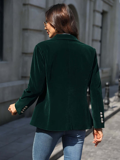 Blazer Vert Femme, boutons dorés
