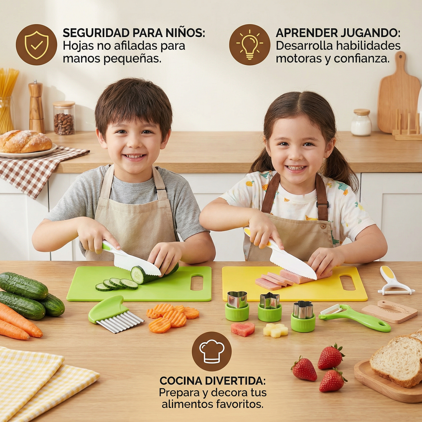 SliceJoy - Ensemble de Couteaux Sécurisés pour Enfants