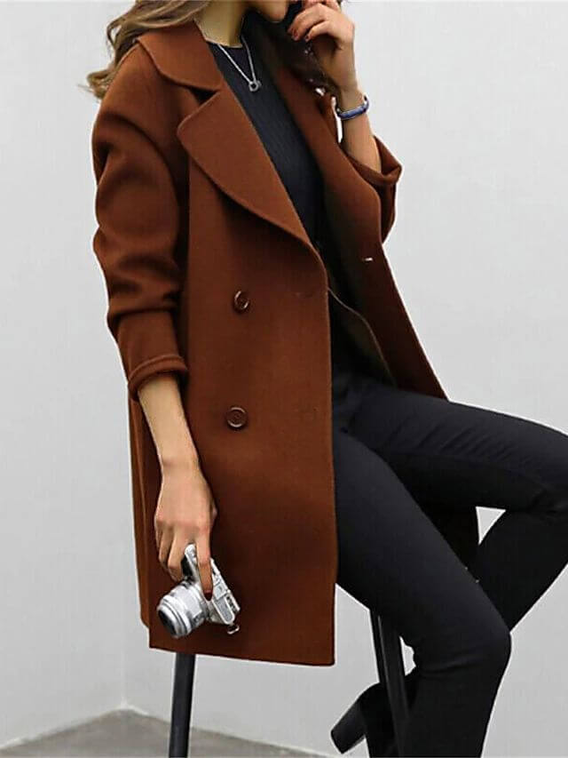 Manteau Élégant Femme – Vert militaire