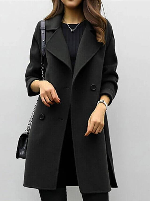 Manteau Élégant Femme – Vert militaire