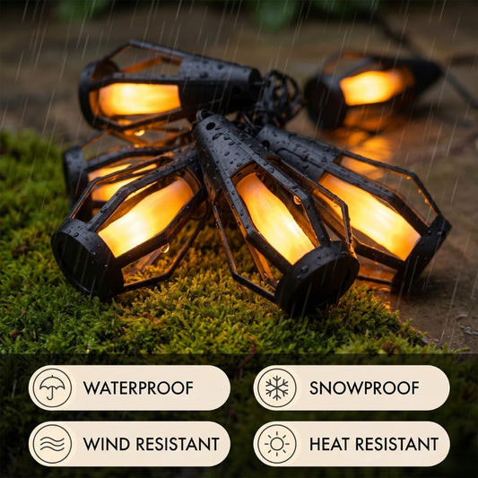 GlowNest - Ambiance Flamme Authentique pour des Soirées Extérieures Sûres et Confortables