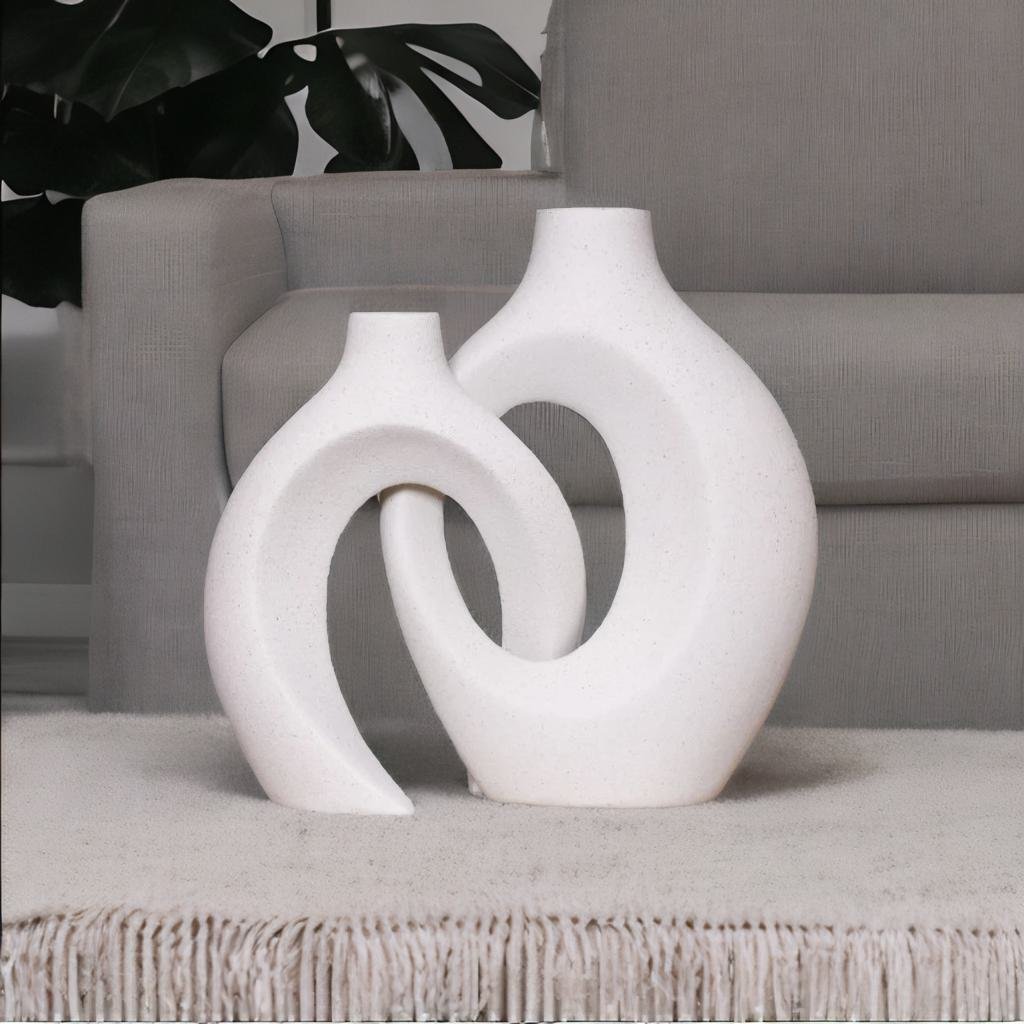 Floravault - Vase en Céramique Tissée pour Compositions Florales