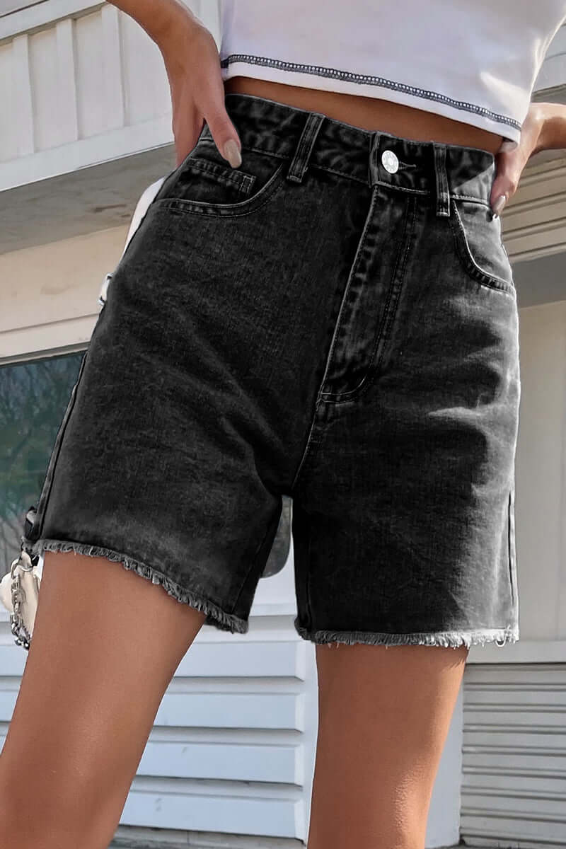 Short Uni en Jean Femme