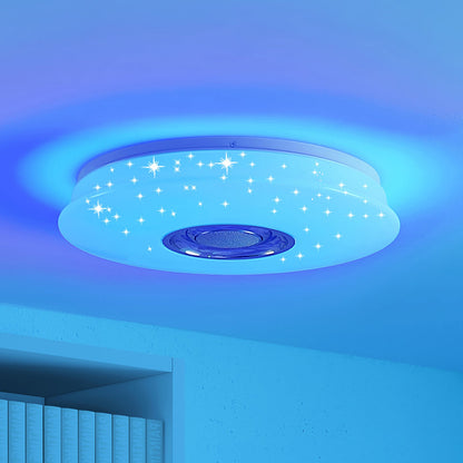 Plafonnier LED Lindby Elpida Haut Parleur Blanc Ø 39 Cm
