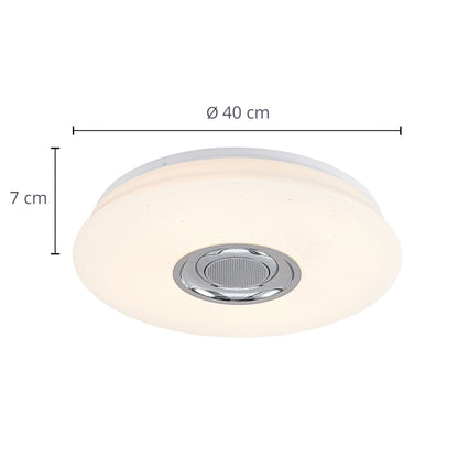 Plafonnier LED Lindby Elpida Haut Parleur Blanc Ø 39 Cm – photo 7