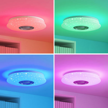 Plafonnier LED Lindby Elpida Haut Parleur Blanc Ø 39 Cm – photo 4