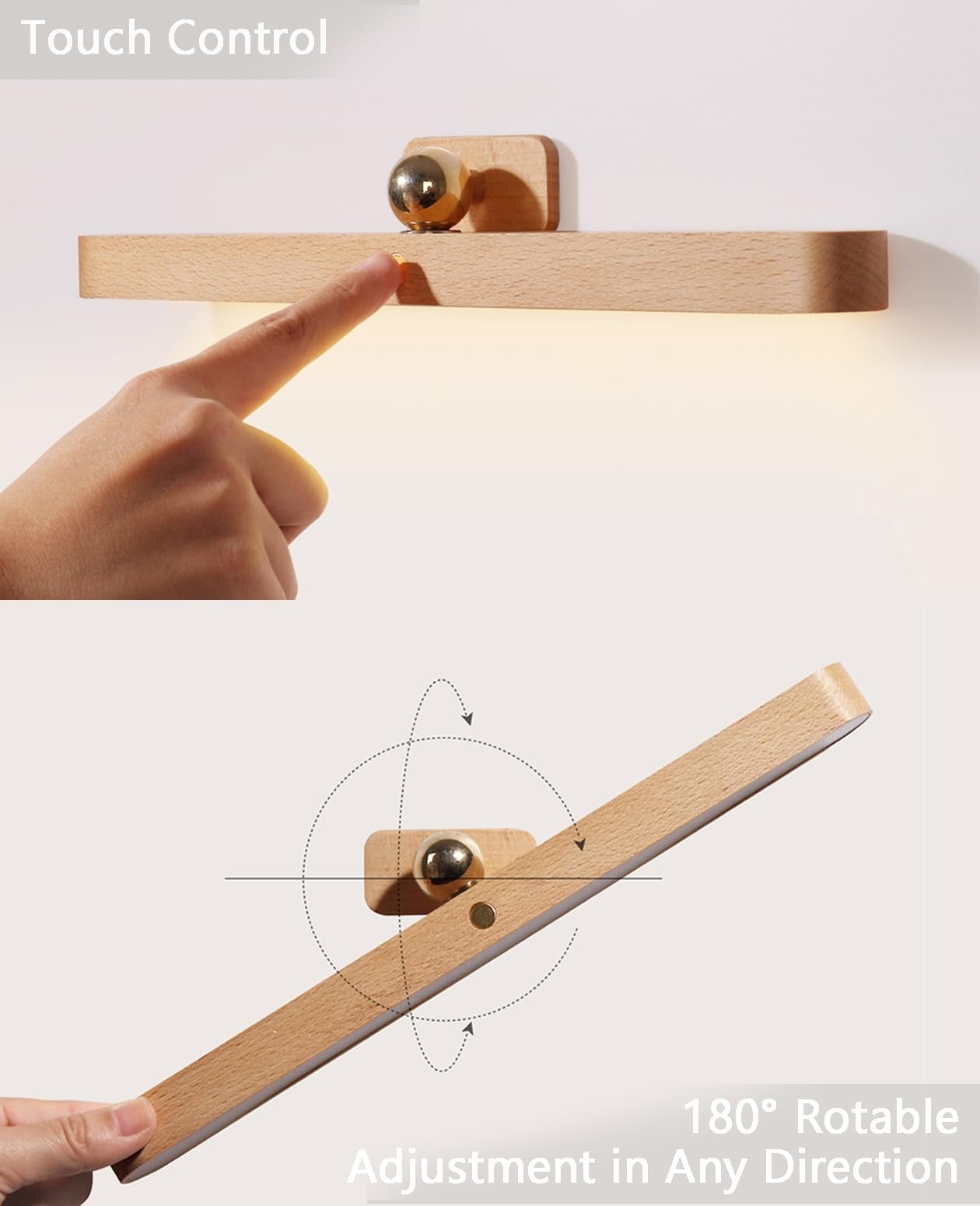 LumaWood - Lampe Magnétique Facile avec Lumière Naturelle Douce Partout