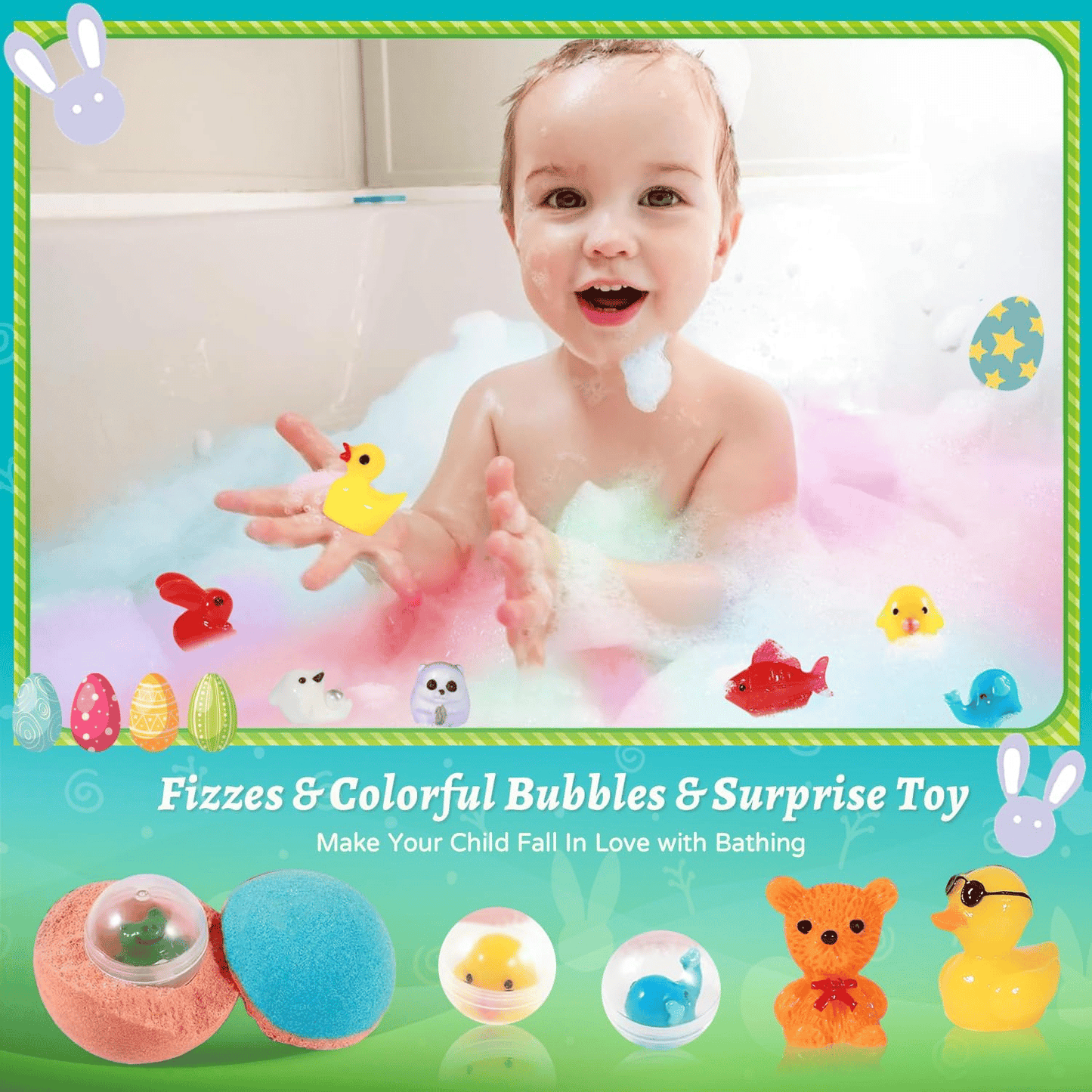 SplashJoy - Bombes de Bain avec Jouets Surprises Animaux
