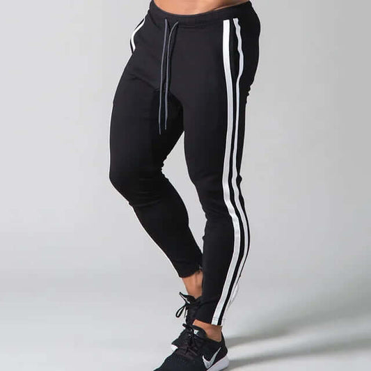 Men's Stripe Skinny Pants - Casual & Outdoor Style – coloris Black