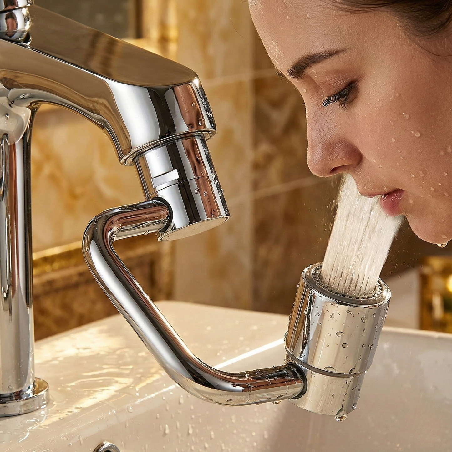 FlowMaster - Gérez l'eau de votre évier avec une rotation splash-free à 1080°