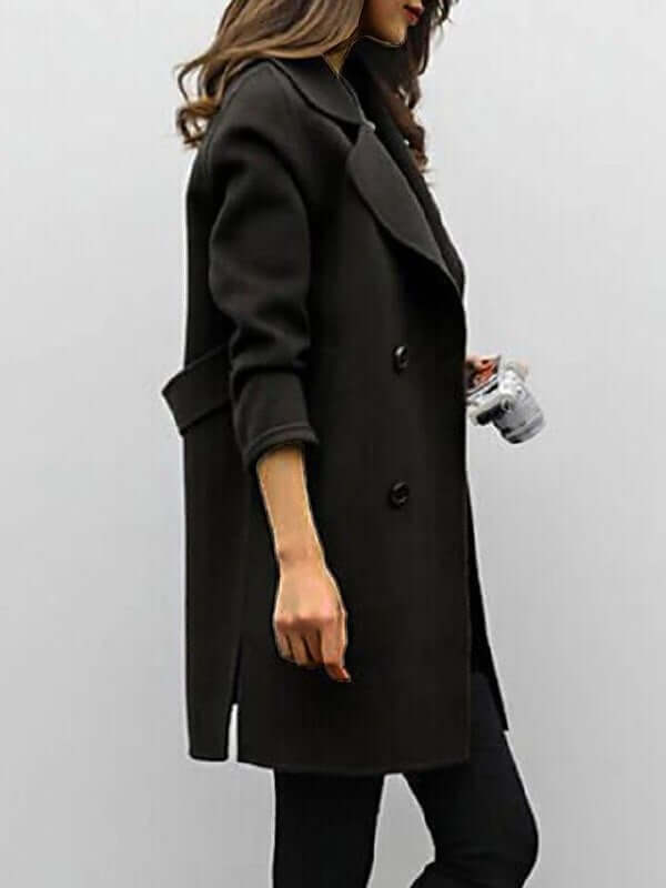 Manteau Élégant Femme – Vert militaire
