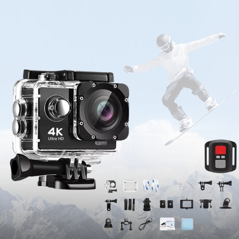 Caméra Sport 4K Ultra HD, étanche, WiFi