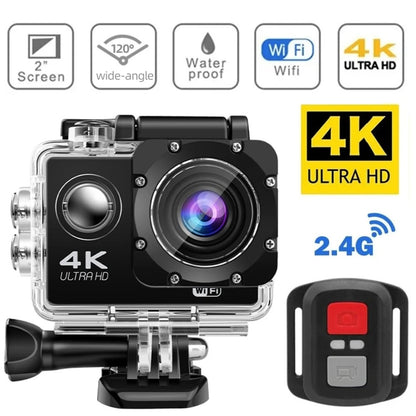 Caméra Sport 4K Ultra HD, étanche, WiFi