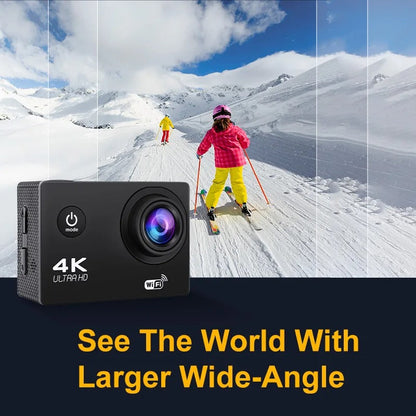 Caméra Sport 4K Ultra HD, étanche, WiFi