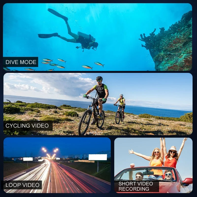 Caméra Sport 4K Ultra HD, étanche, WiFi