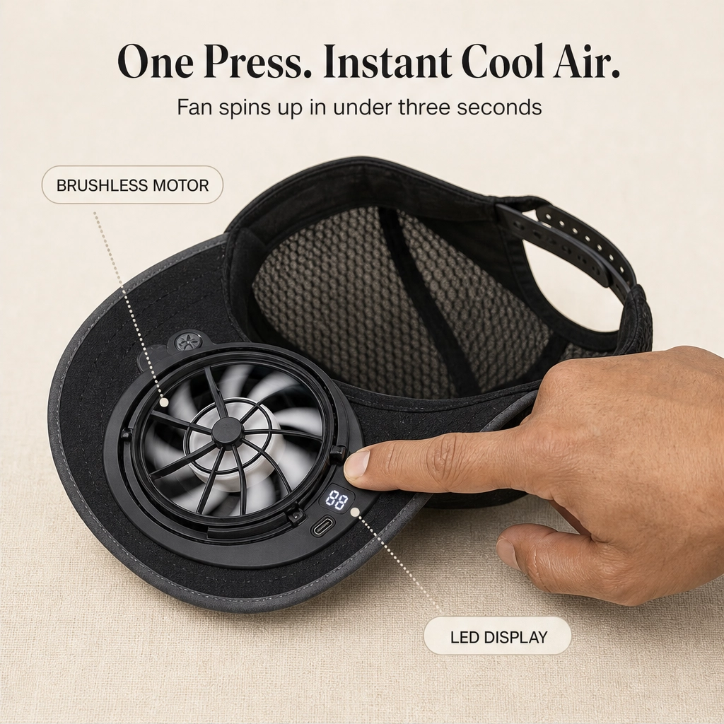 BreezeGuard - Refroidissement sans les mains et protection solaire facilitée