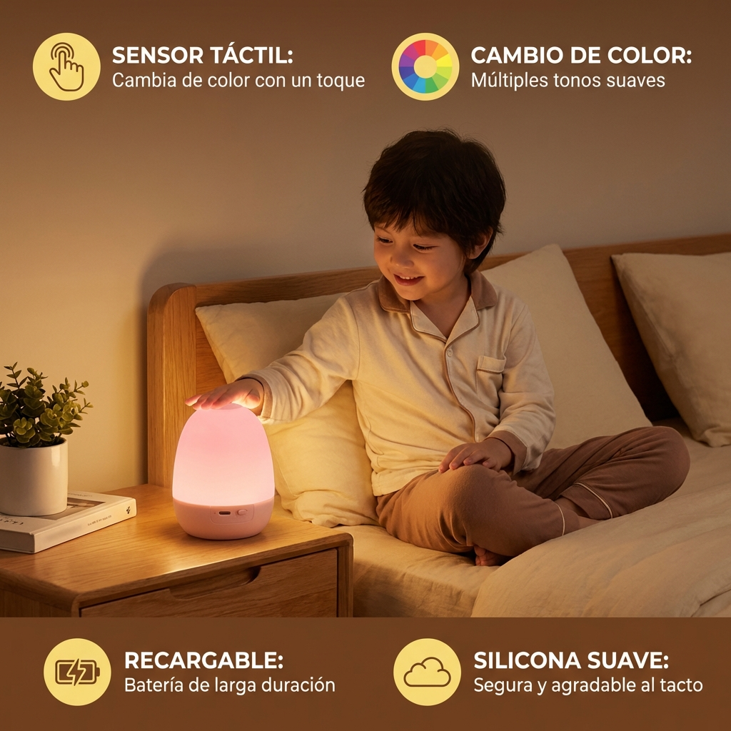 LumiNest - Veilleuse LED Silicone pour Sommeil Paisible