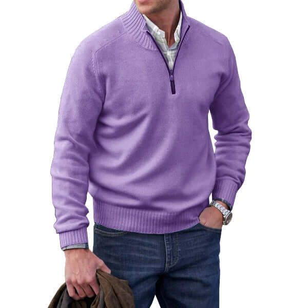 Pull Zippé Homme – Gris