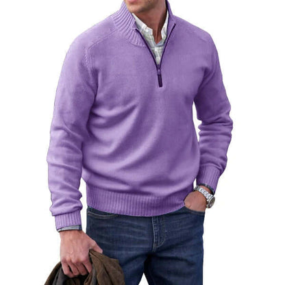 Pull Zippé Homme – Gris