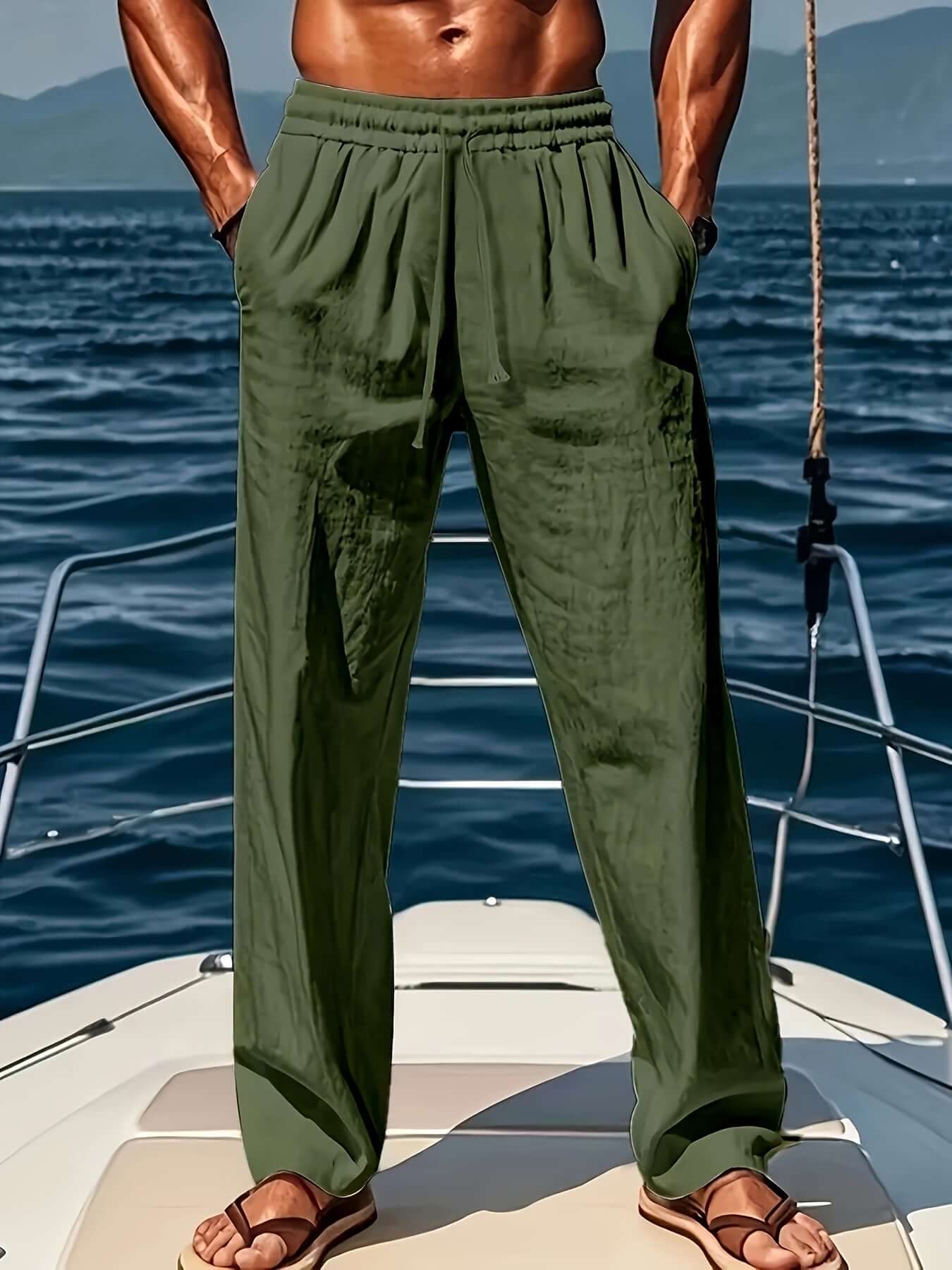 Pantalon Décontracté Ample Respirant Homme