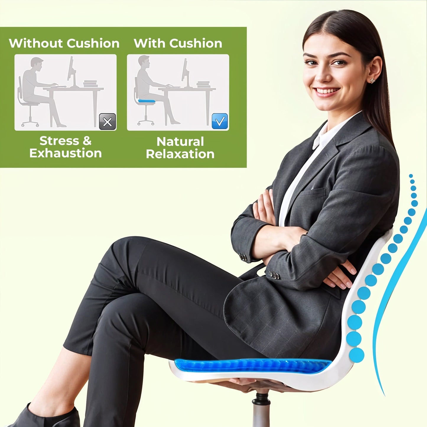 ComfortNest - Confort sans douleur pendant les longues séances d'assise