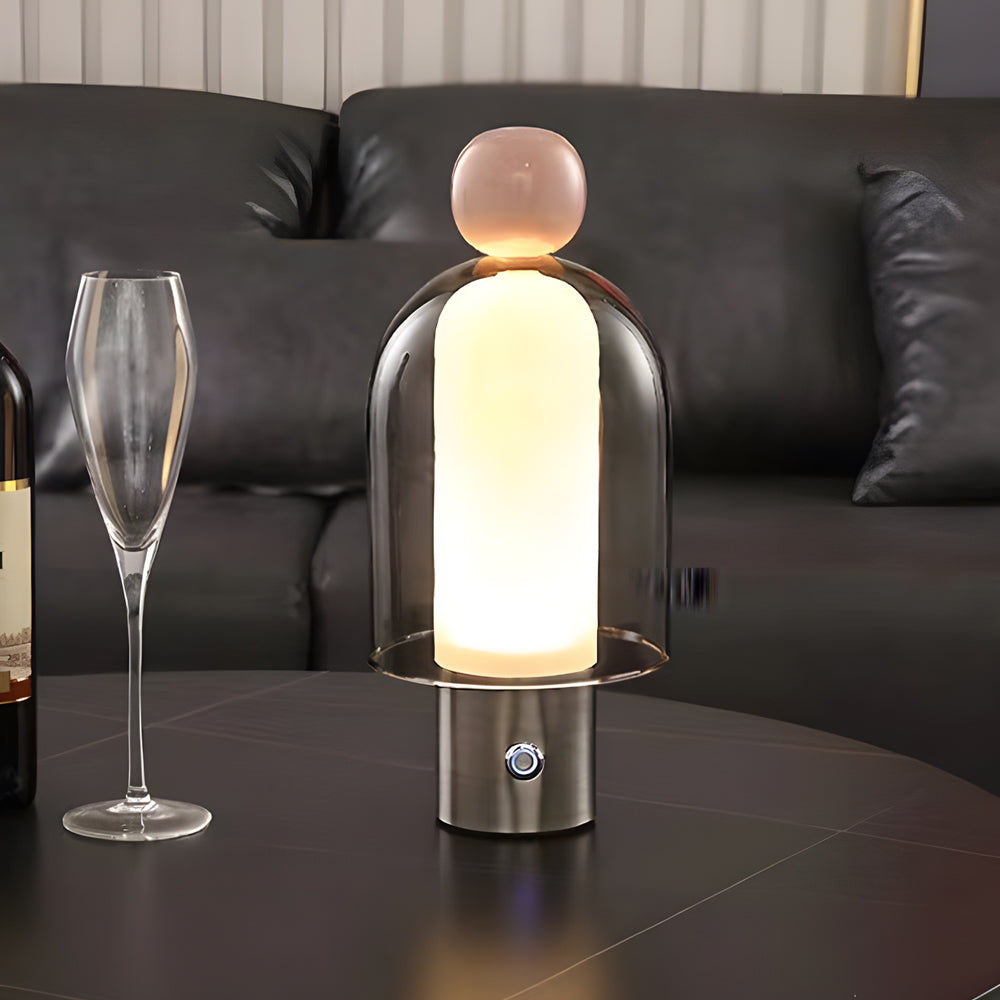 Lampe de Bureau Élégante en Verre avec LED Réglable