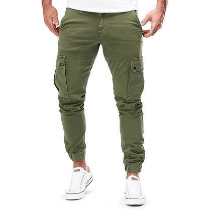 Pantalon Ajusté Extensible Homme, multi-poches