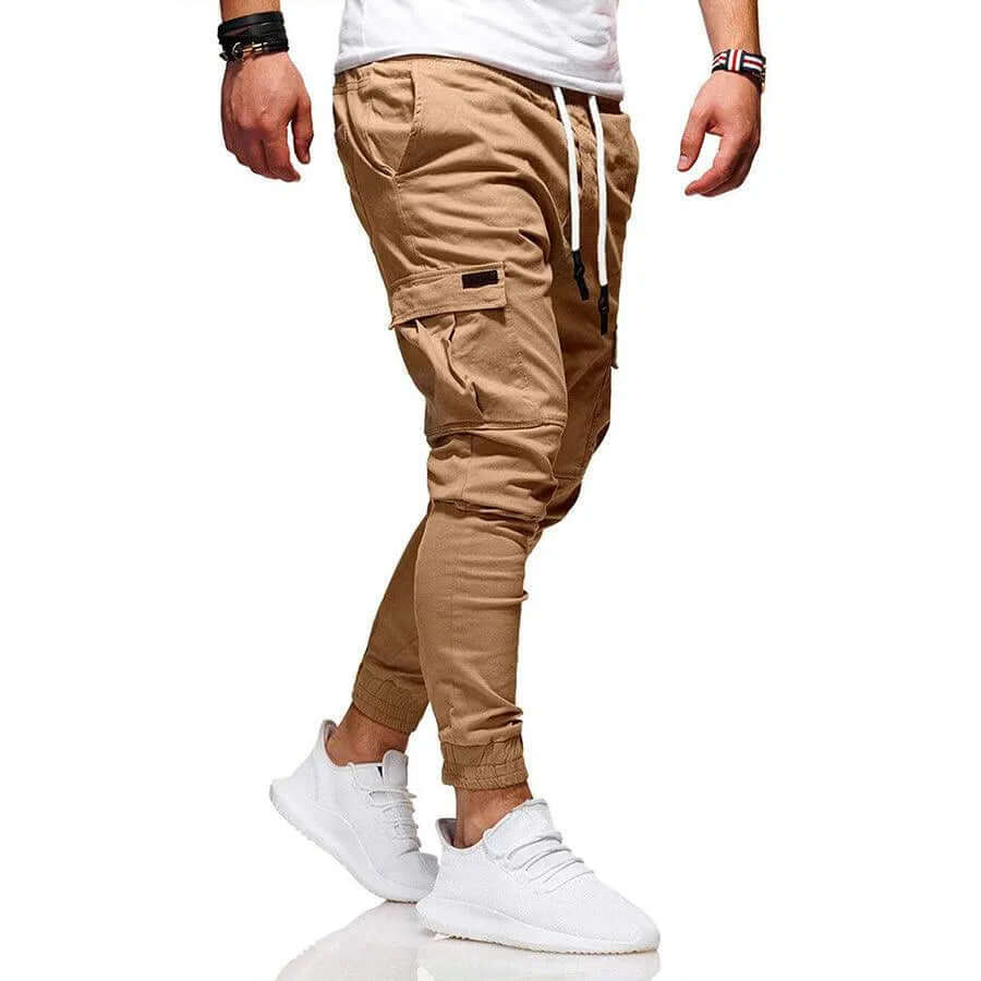 Jogging Décontracté Homme, multi-poches – Kaki