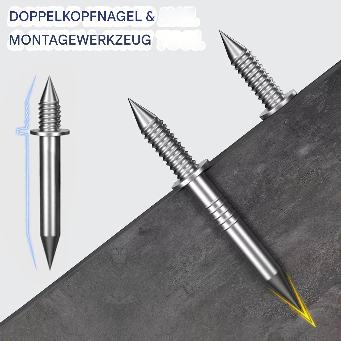 Double Head Base Pin™ - Clous Double Tête Galvanisés pour Plinthes