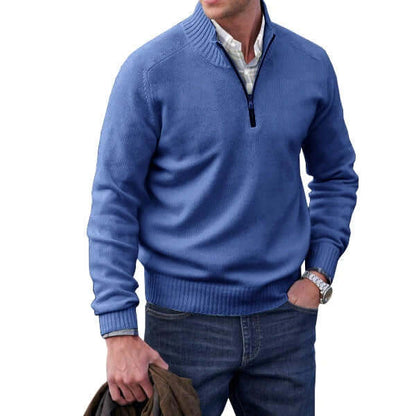 Pull Zippé Homme – Gris