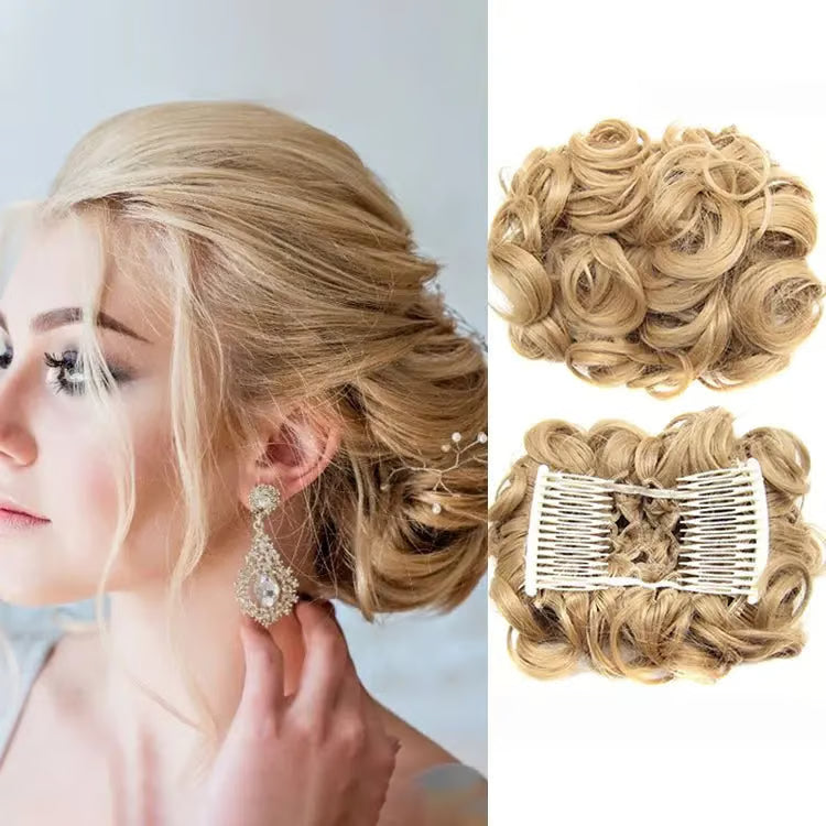 VolumeVibe - Chignon Pré-Coiffé Volumeux avec Peigne Intégré