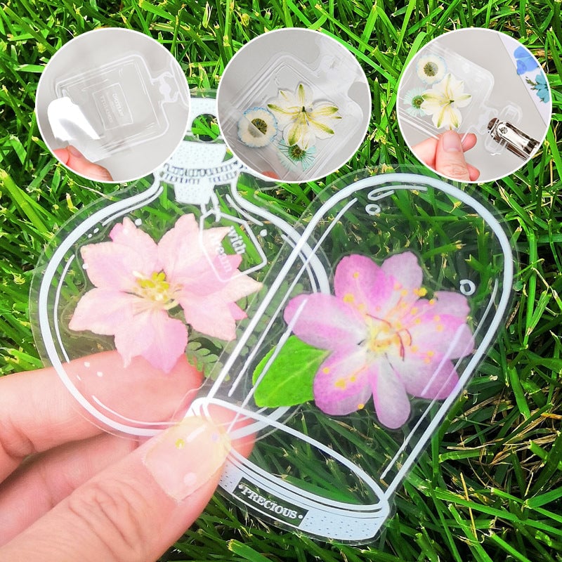 FloraMark - Marque-Page Artisanal en Fleurs Séchées Pressées