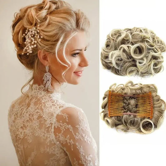 VolumeVibe - Chignon Pré-Coiffé Volumeux avec Peigne Intégré