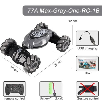 GlideXtreme - Voiture Cascade Télécommandée 4x4 Tout Terrain