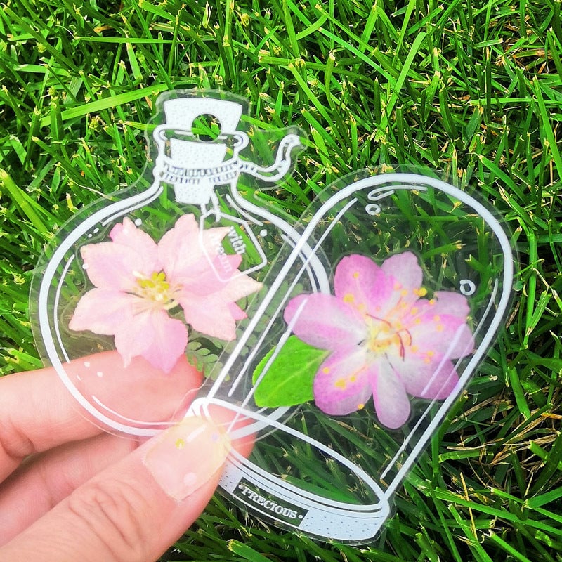 FloraMark - Marque-Page Artisanal en Fleurs Séchées Pressées