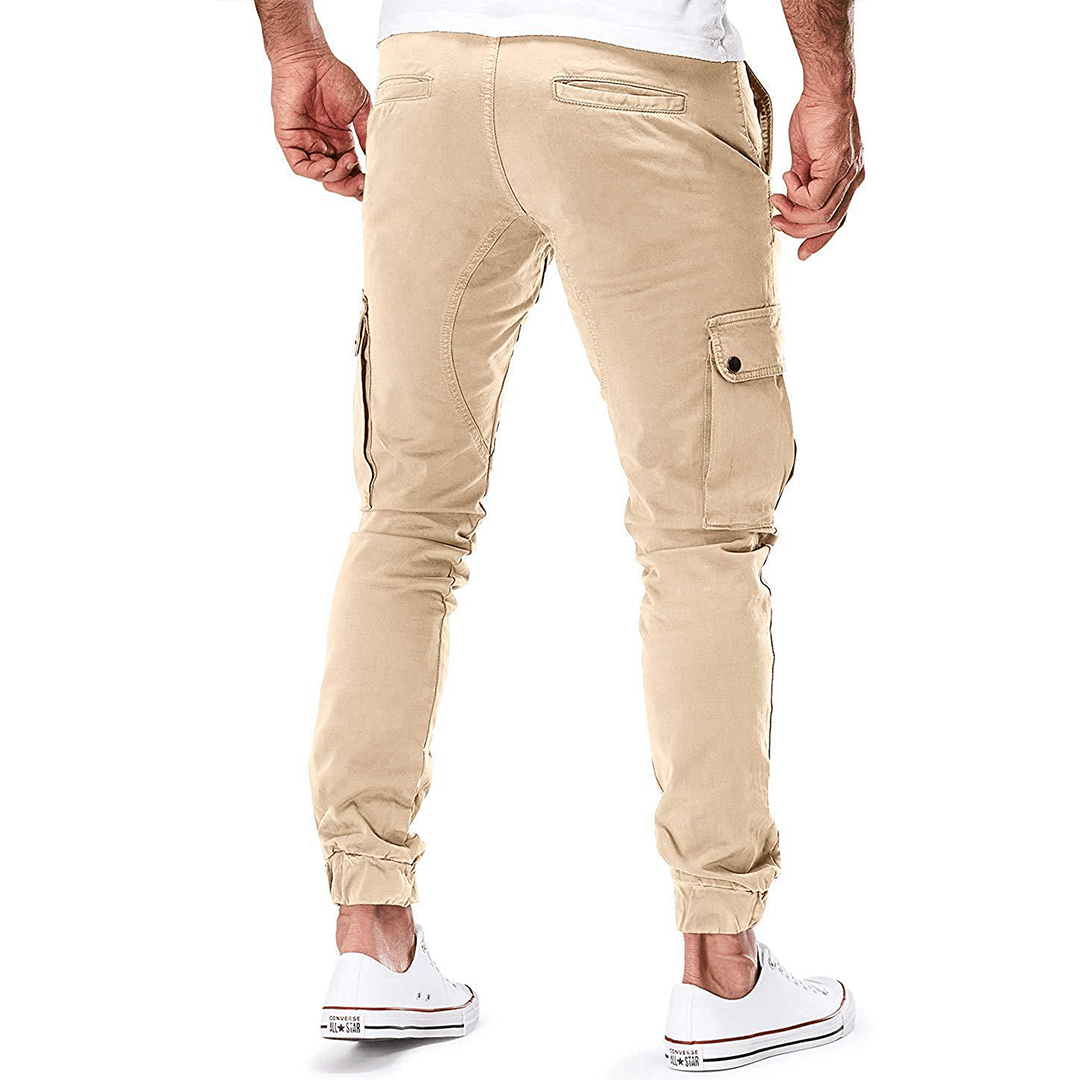 Pantalon Ajusté Extensible Homme, multi-poches