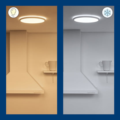 Plafonnier LED Wiz Superslim CCT O29cm Blanc – photo 4