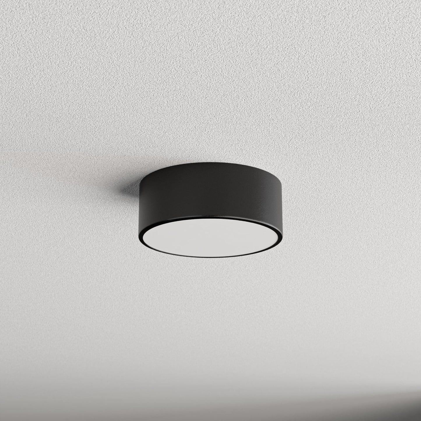 Plafonnier Cleo, Ø 20 cm, IP20, noir, métal, E27