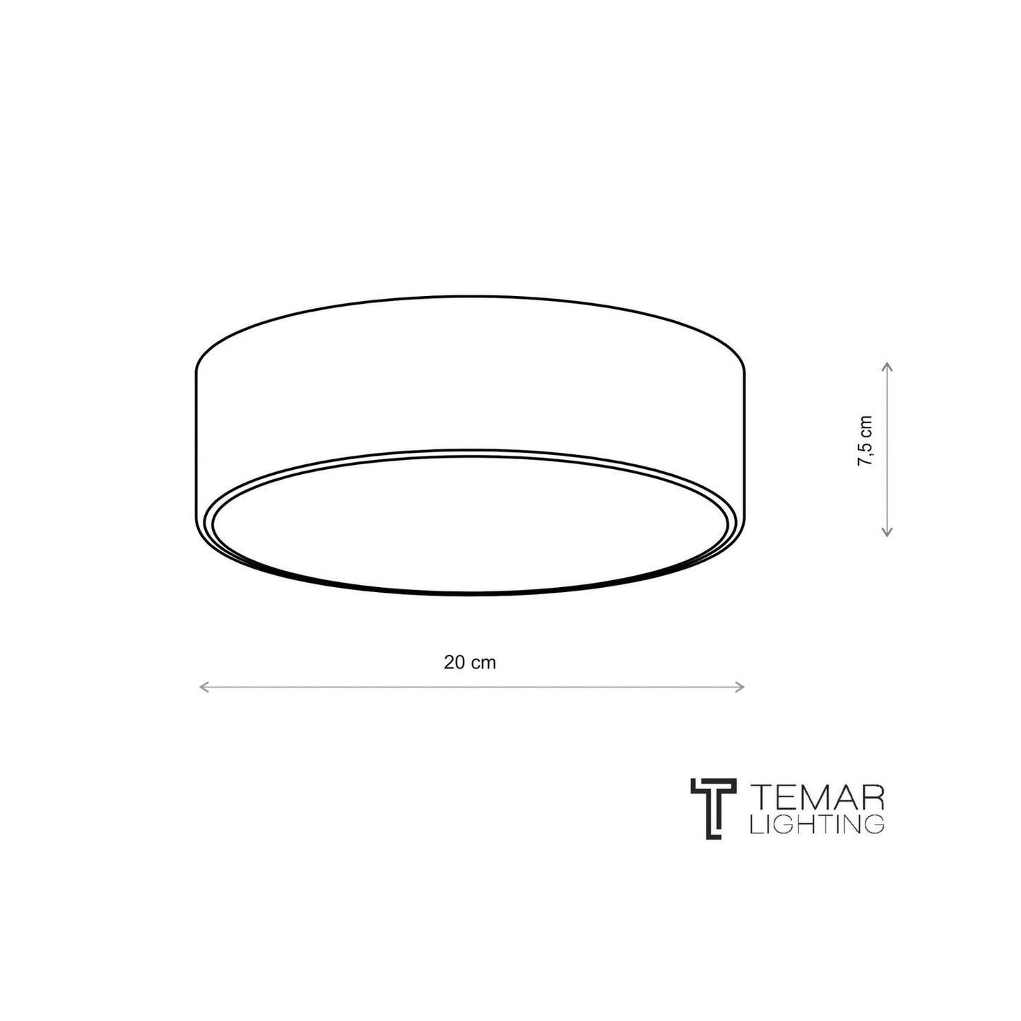 Plafonnier Cleo, Ø 20 cm, IP20, noir, métal, E27