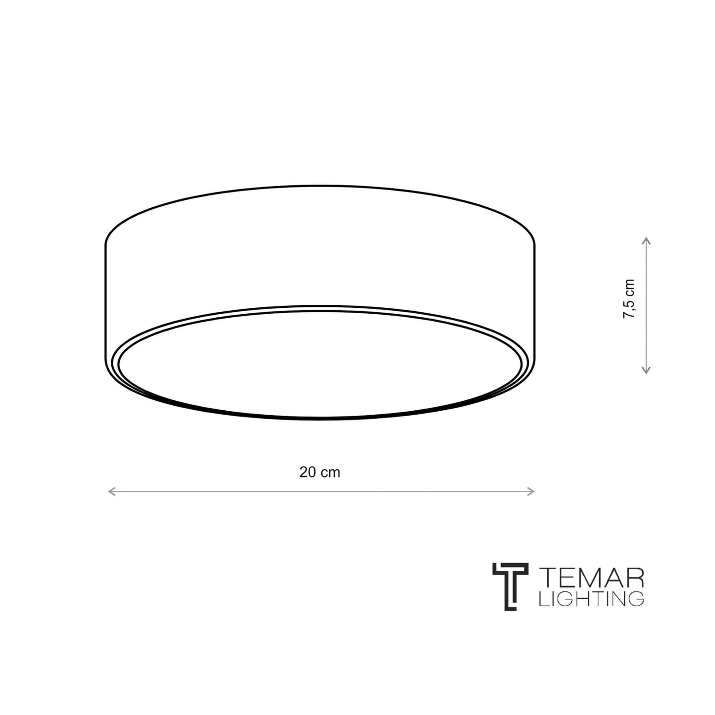 Plafonnier Cleo, Ø 20 cm, IP20, blanc, métal, E27