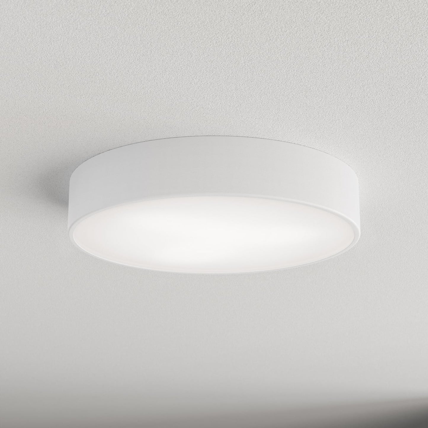 Plafonnier Cleo, Ø 40 cm, IP20, blanc, métal, E27